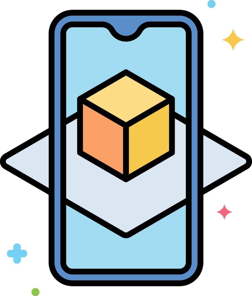 augmented reality illustration, icon or symbol vector