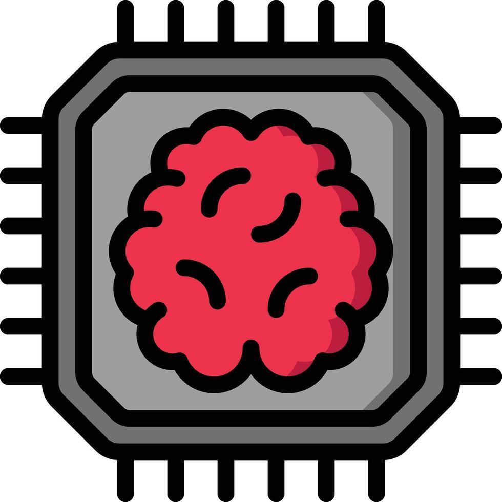 artificial intelligence illustration, icon or symbol vector