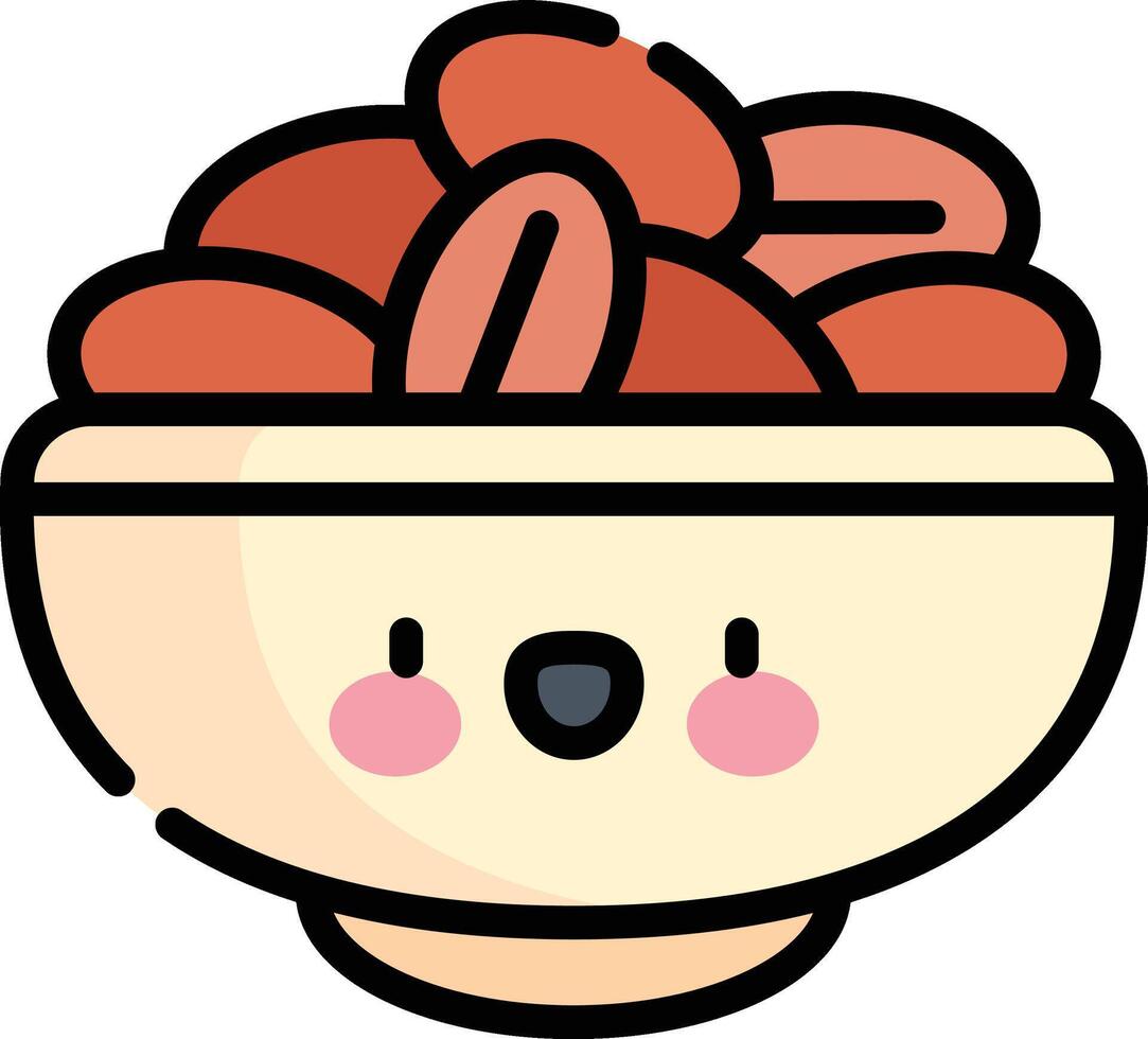 almonds illustration, icon or symbol vector
