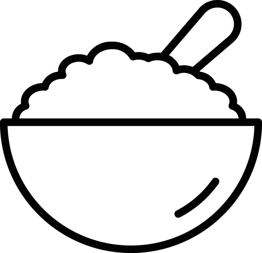 rice bowl illustration, icon or symbol.eps vector