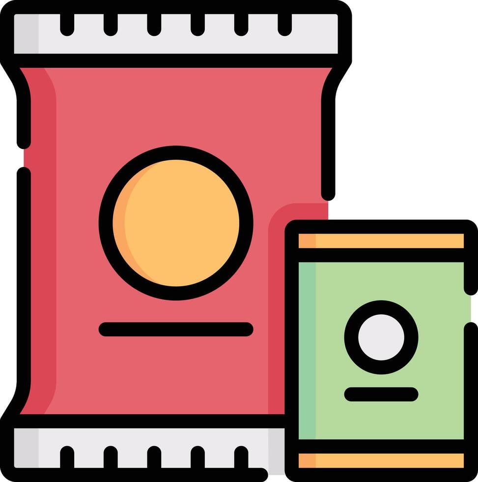 snacks illustration, icon or symbol vector