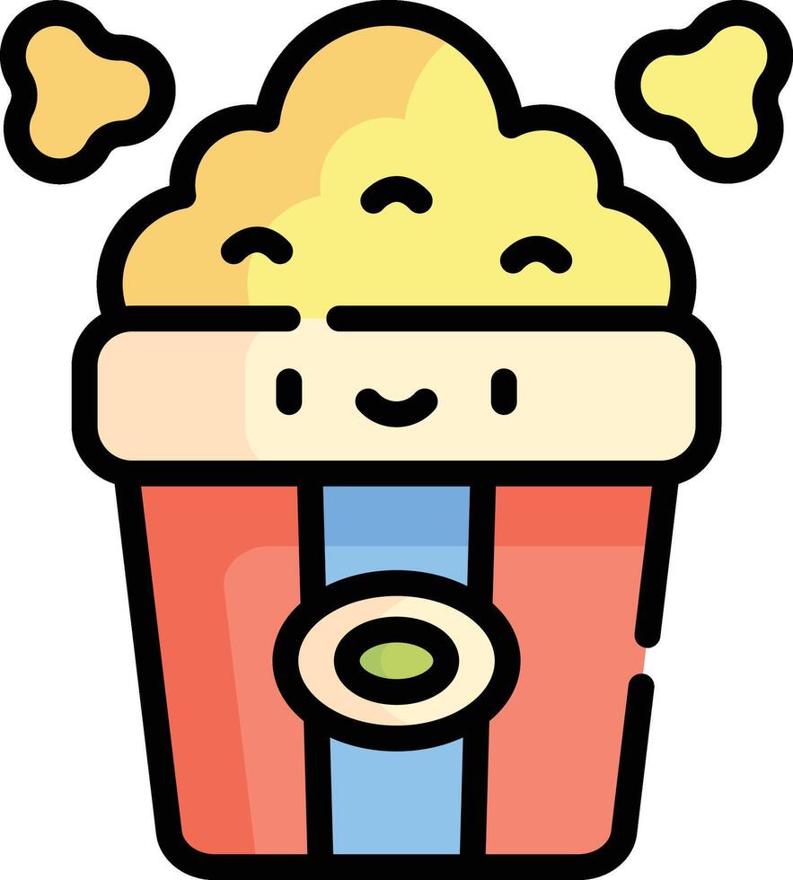 popcorn illustration, icon or symbol vector