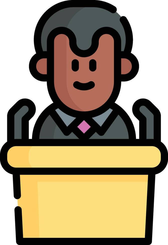 Politician illustration, icon or symbol vector