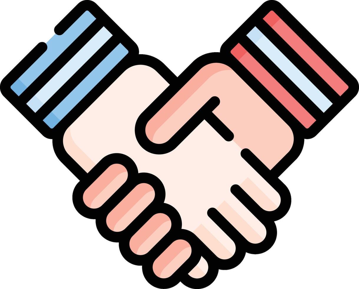 shake hands illustration, icon or symbol vector