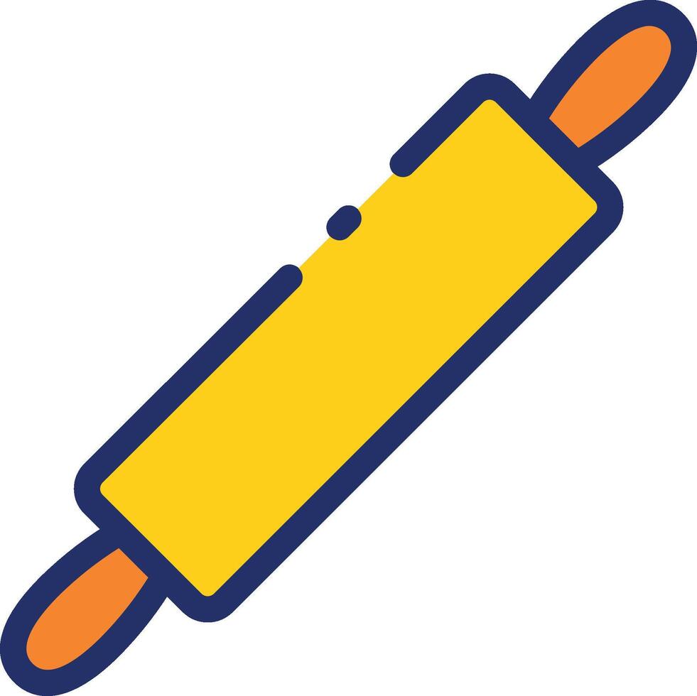 rolling pin illustration, icon or symbol vector