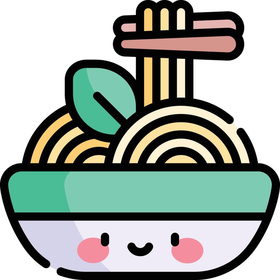 ramen illustration, icon or symbol vector