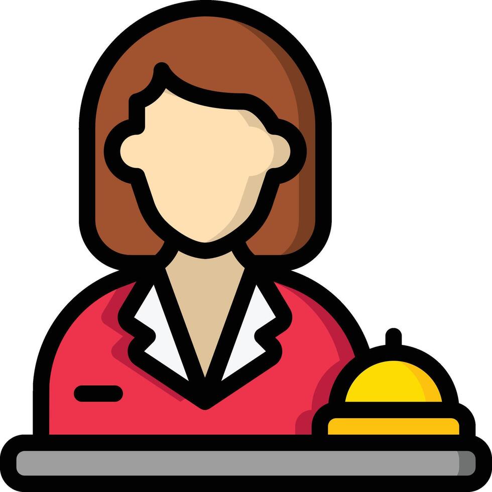 receptionist illustration, icon or symbol vector