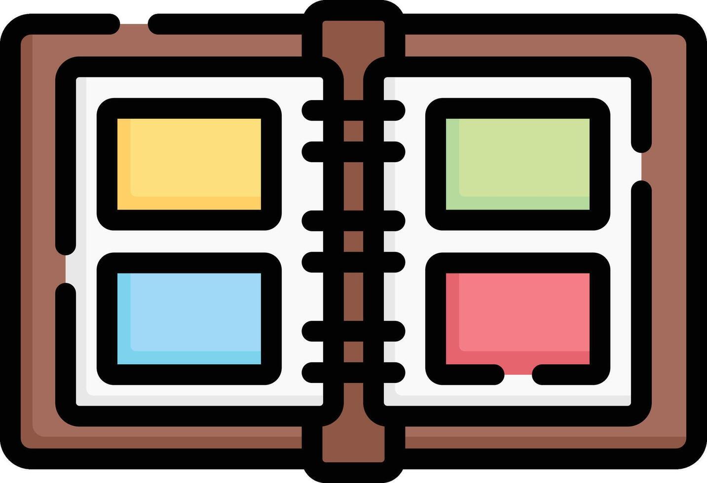 photo album illustration, icon or symbol vector