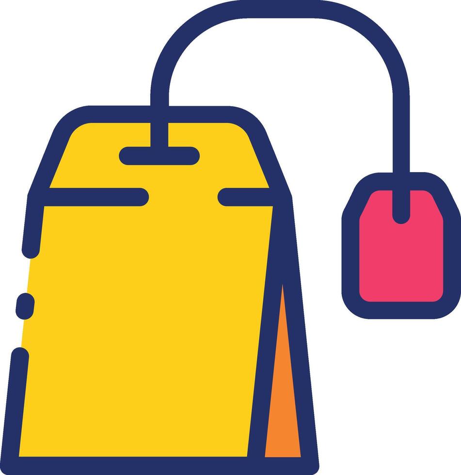 tea bag illustration, icon or symbol vector