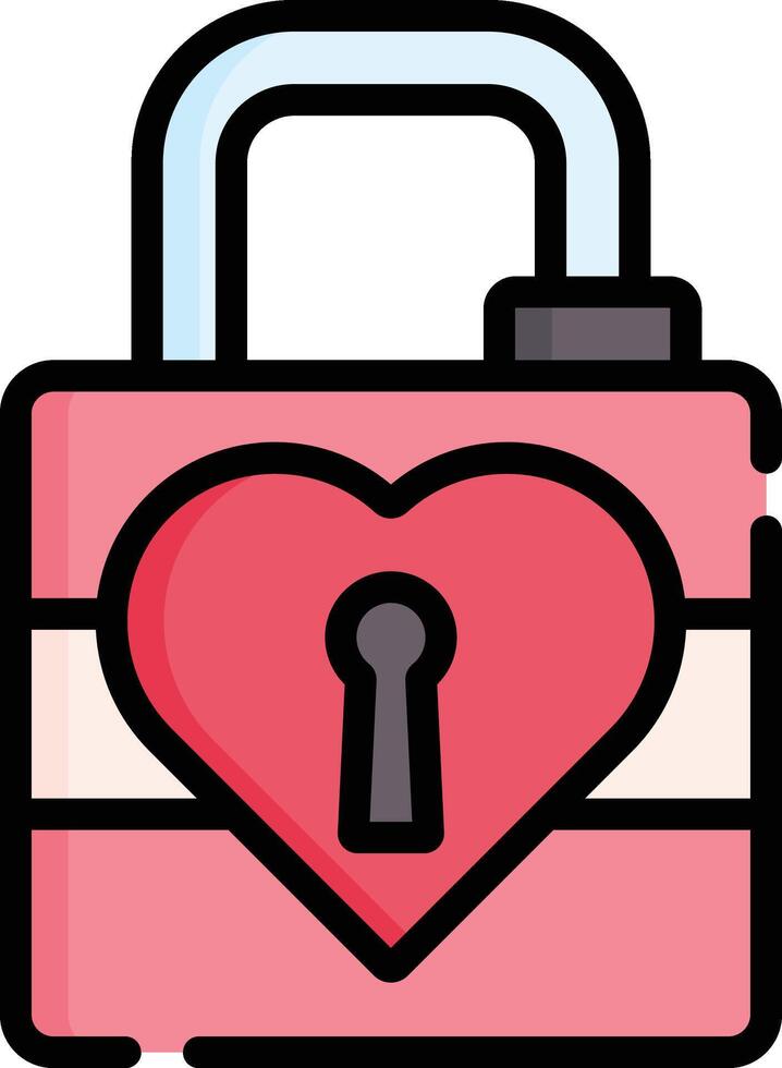 padlock illustration, icon or symbol vector