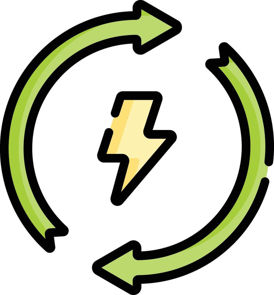 renewable energy illustration, icon or symbol vector