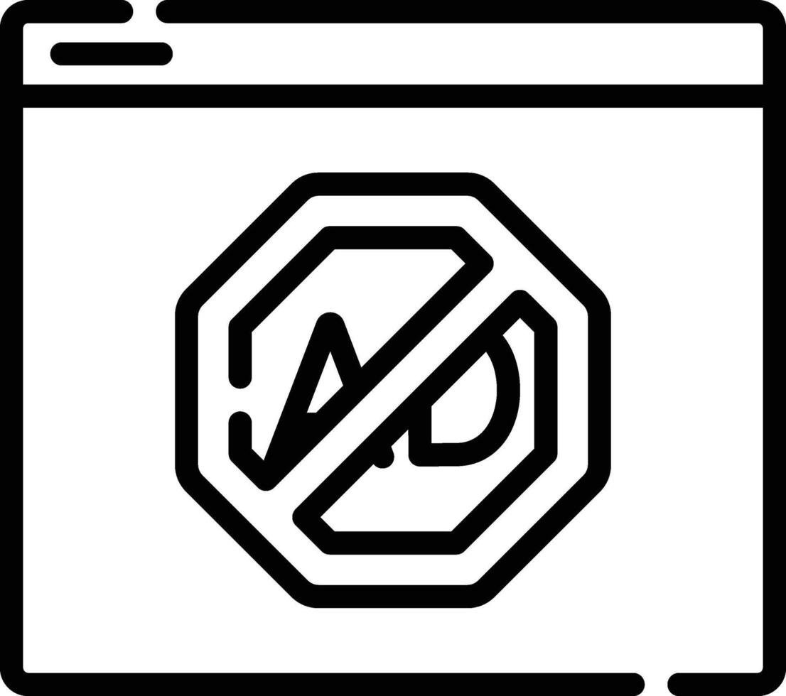 ad blocker illustration, icon or symbol vector