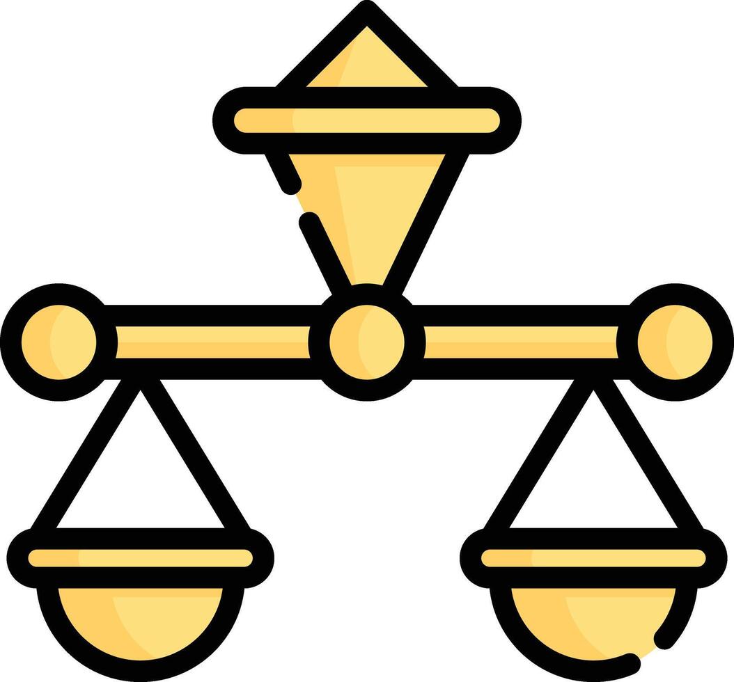 justice scale illustration, icon or symbol vector