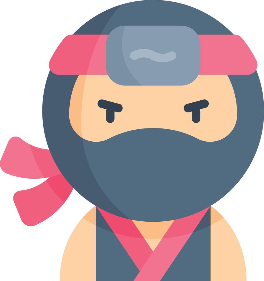 ninja illustration, icon or symbol vector