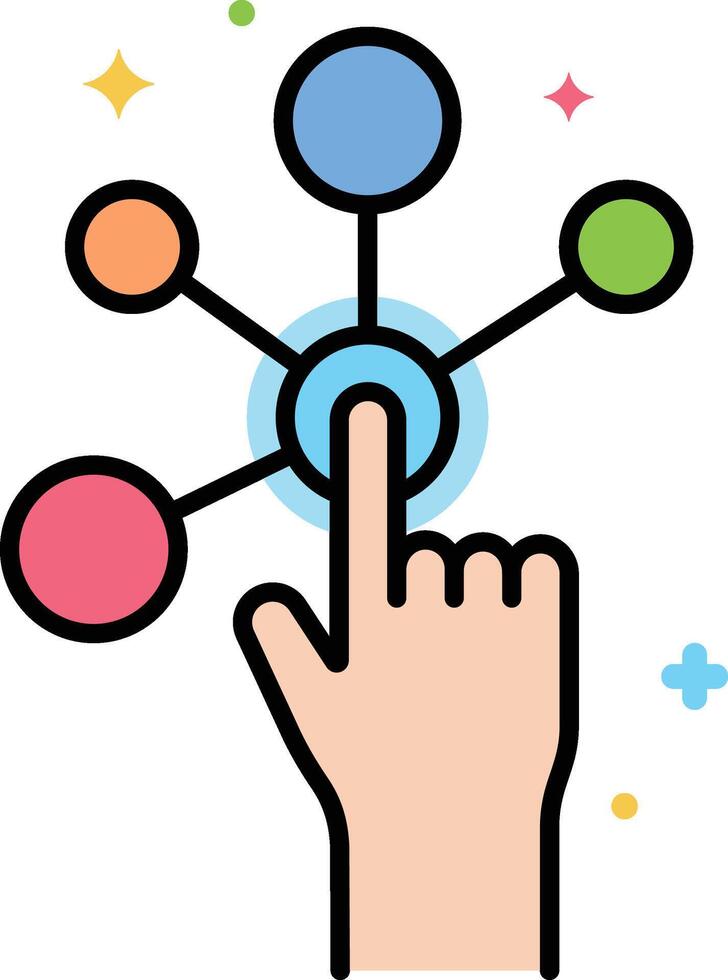 interactivity illustration, icon or symbol vector