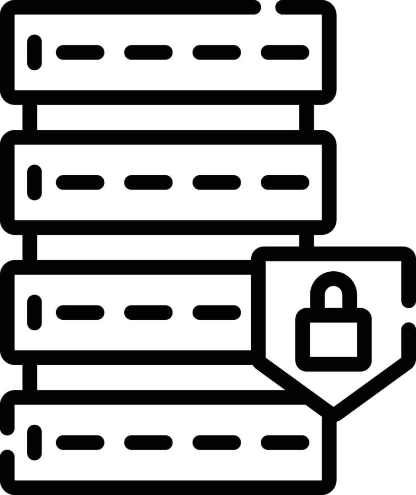 database security illustration, icon or symbol vector