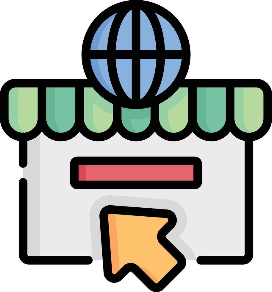 online shop illustration, icon or symbol vector