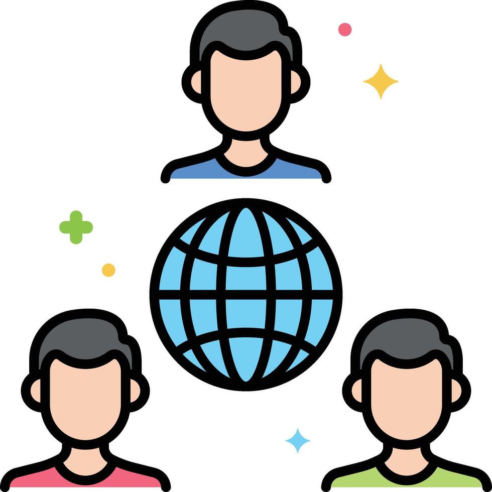 online community illustration, icon or symbol vector