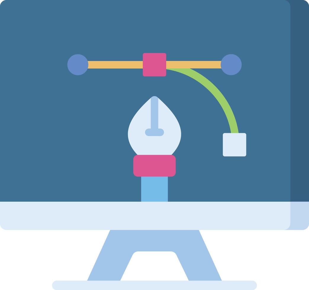 pen tool illustration, icon or symbol vector