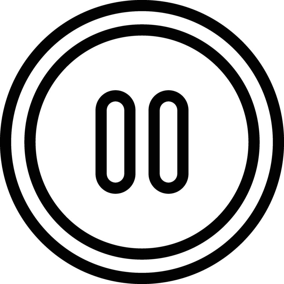 pause button illustration, icon or symbol vector