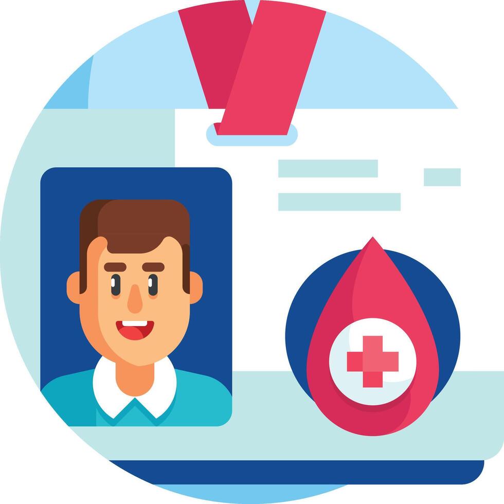 donor card illustration, icon or symbol vector