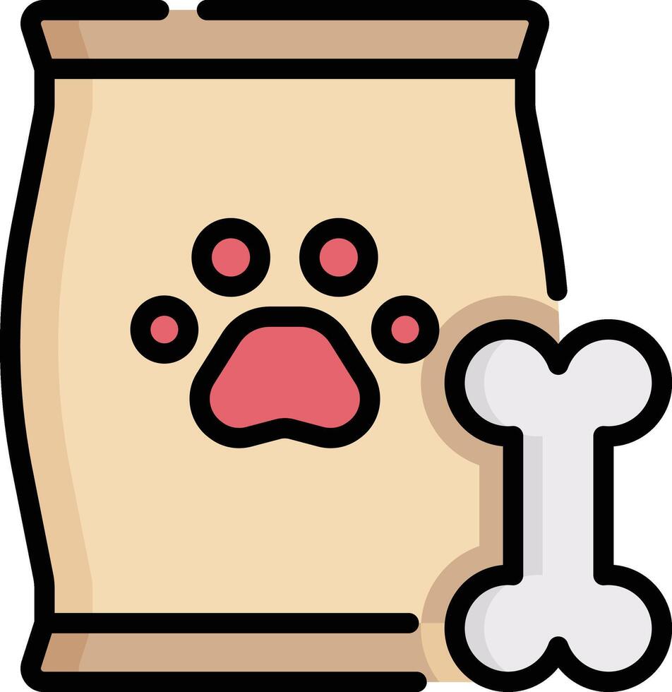 pet food illustration, icon or symbol vector