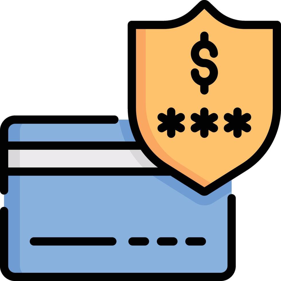 payment security illustration, icon or symbol vector