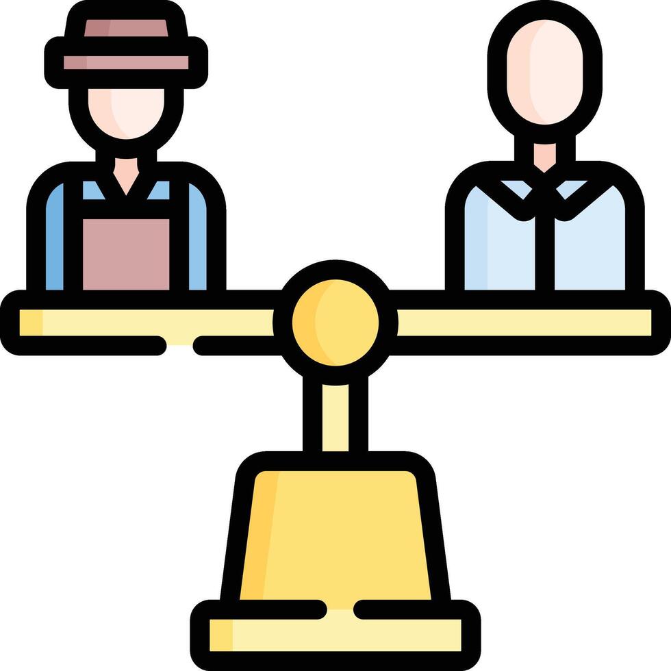 equality illustration, icon or symbol vector