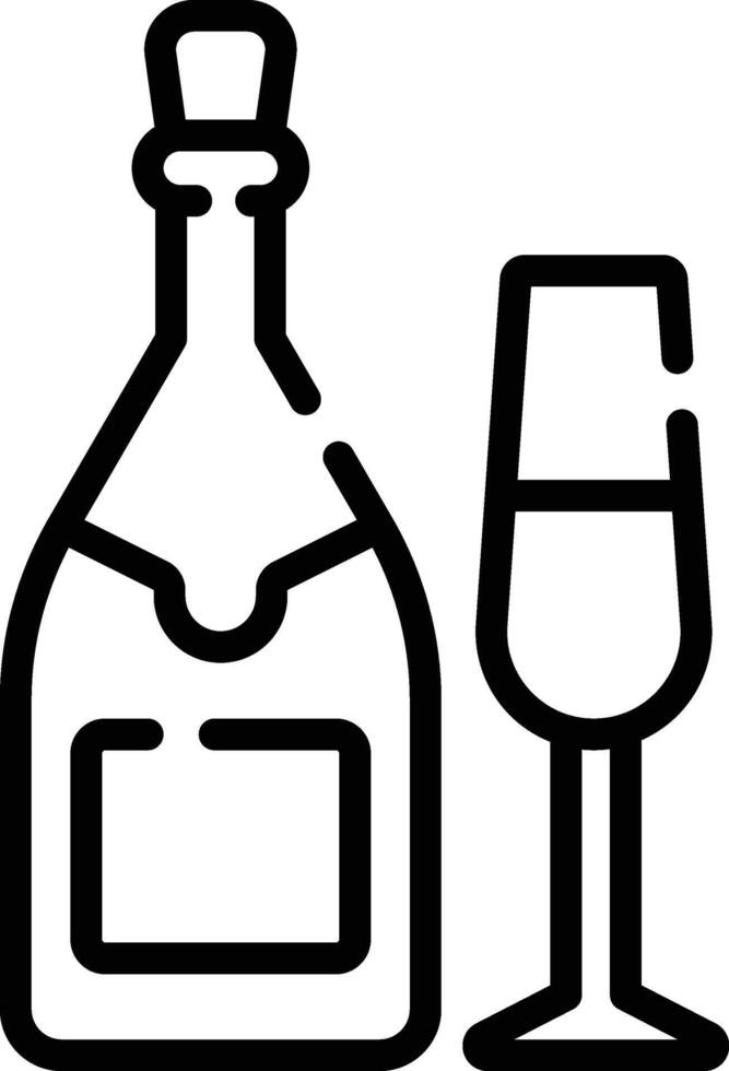 champagne illustration, icon or symbol vector