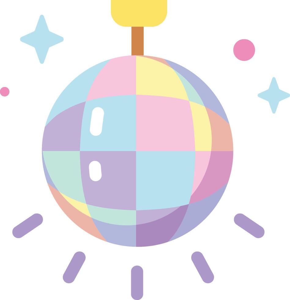 disco ball illustration, icon or symbol vector