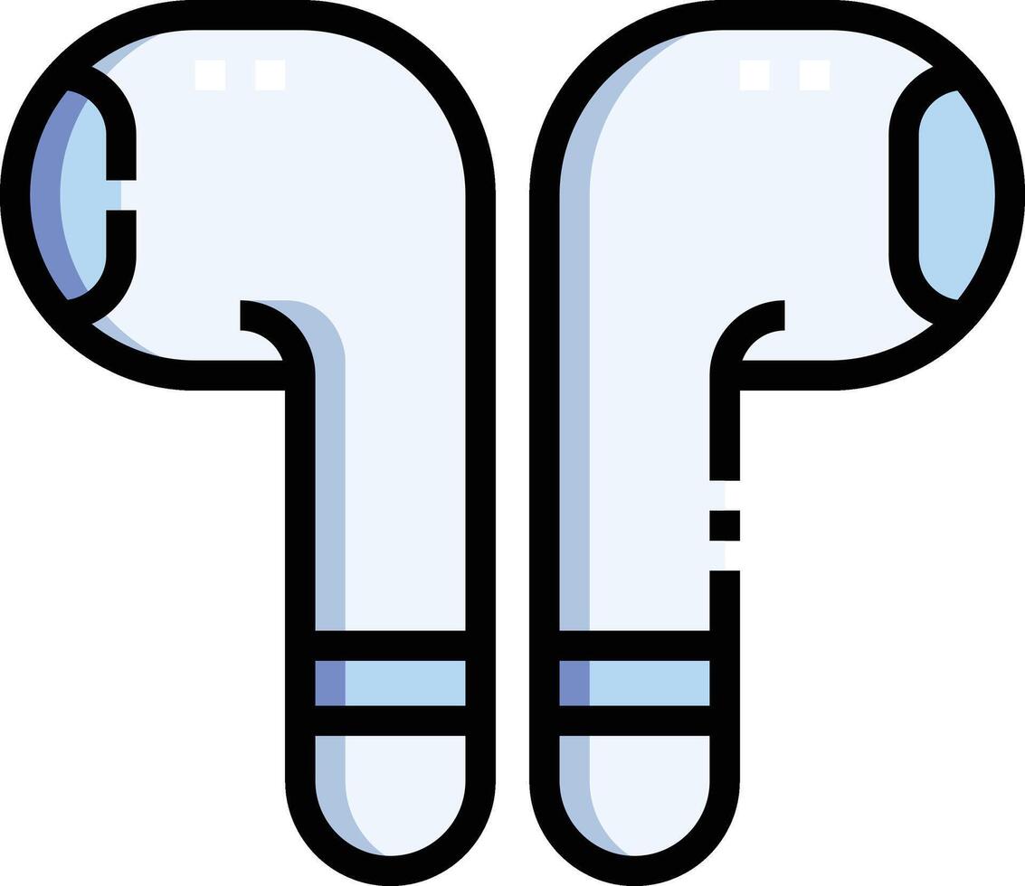 earphones illustration with the extension .eps vector