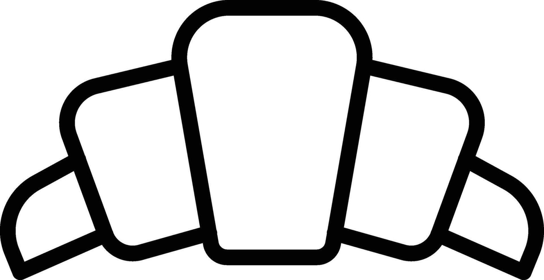 croissant illustration, icon or symbol vector