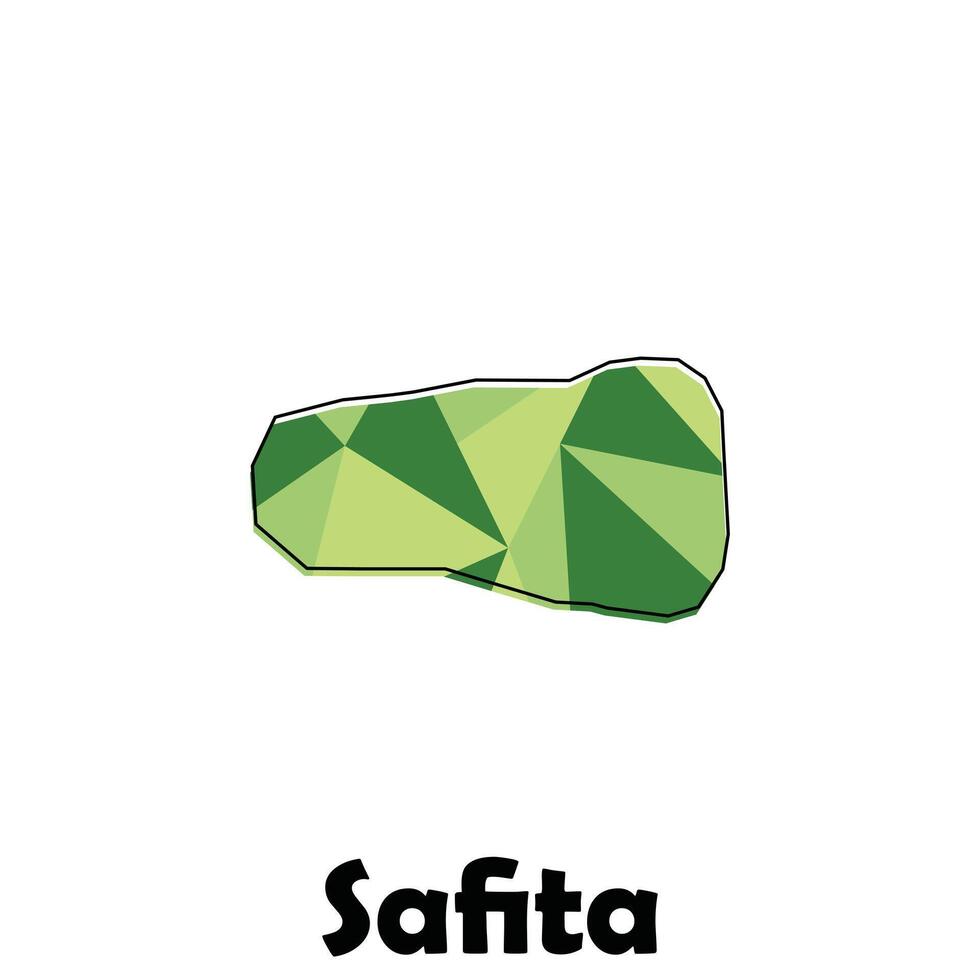 Map of Safita design, map with polygonal style template element vector
