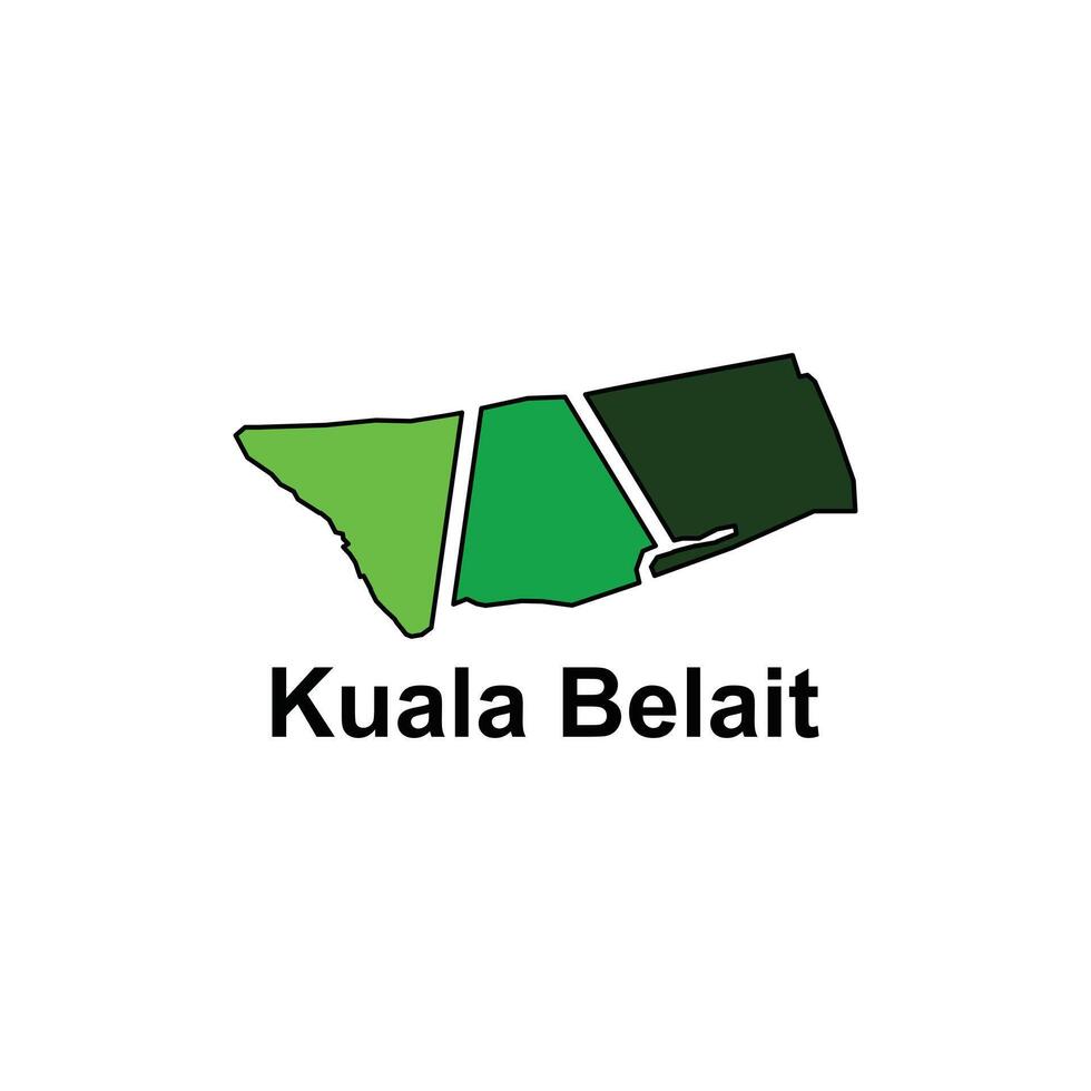 map of the Kuala Belait. Borders of for your infographic. illustration design template vector