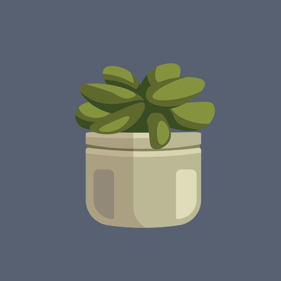 mini short plant in flat design. vector