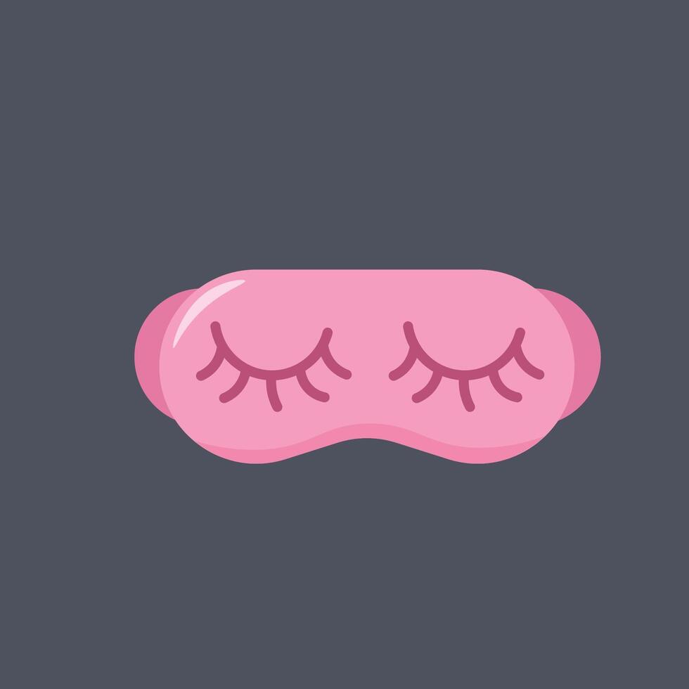 pink blind fold in flat design. vector
