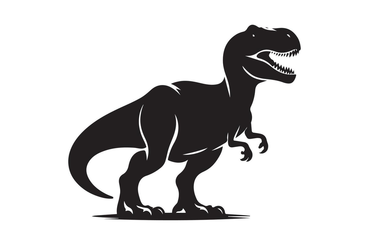 Dinosaur silhouette vectors illustration
