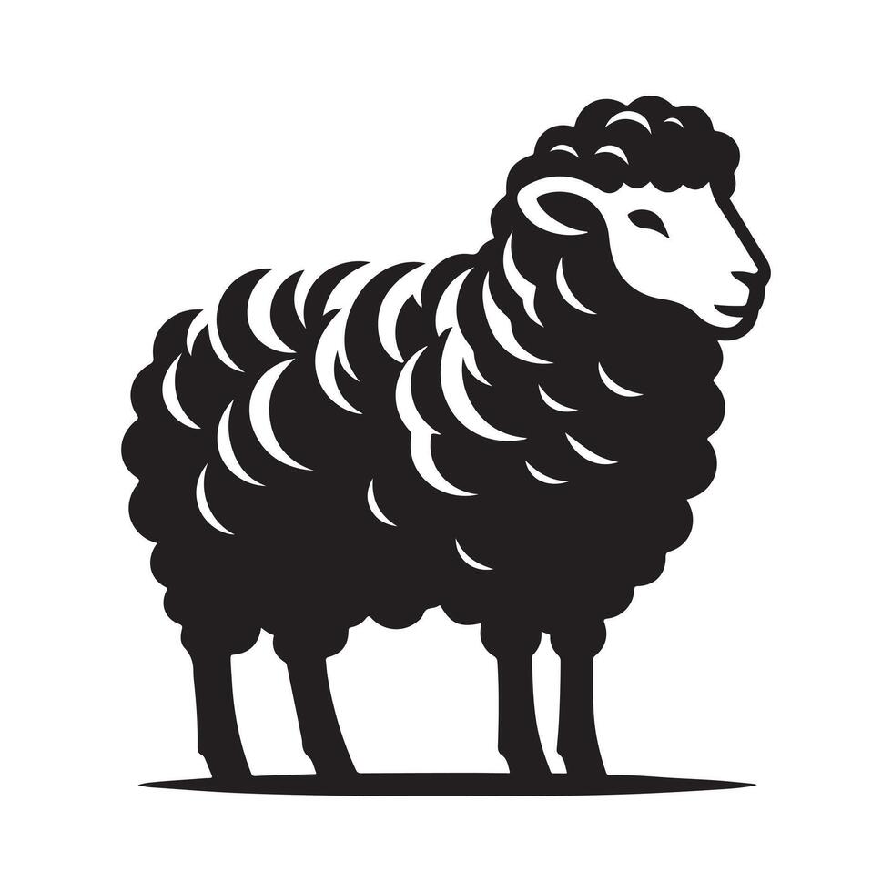 Sheep silhouette vectors illustration