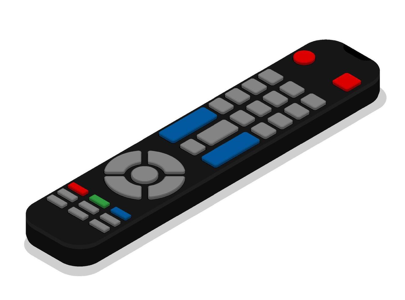 isometric Control tv panel. Remote control of electronic devices. Realistic 3D isolated on white background vector