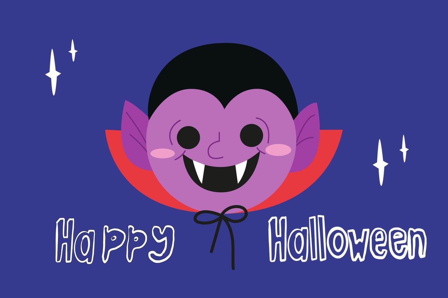 Spooky season illustration. Happy Halloween day. Creepy fictional characters. A vampire, a devil and a ghost. flat spooky characters vector