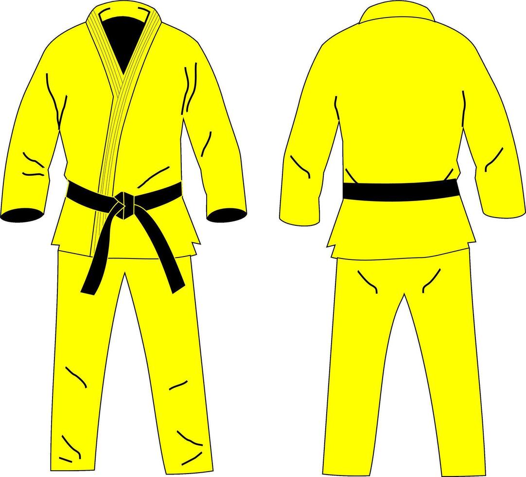 BJJ Karate Uniform Mockup vector