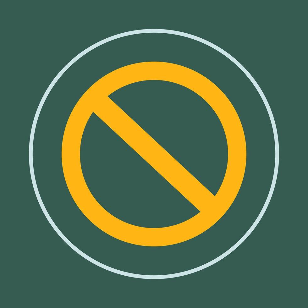 Prohibited trendy icon cunning abstract beautiful illustration colorful artwork design vector