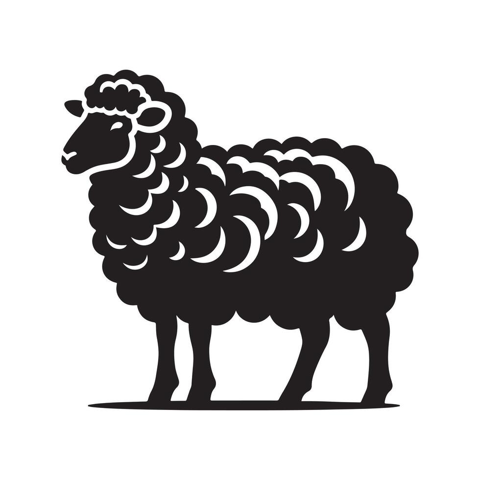 Sheep silhouette vectors illustration