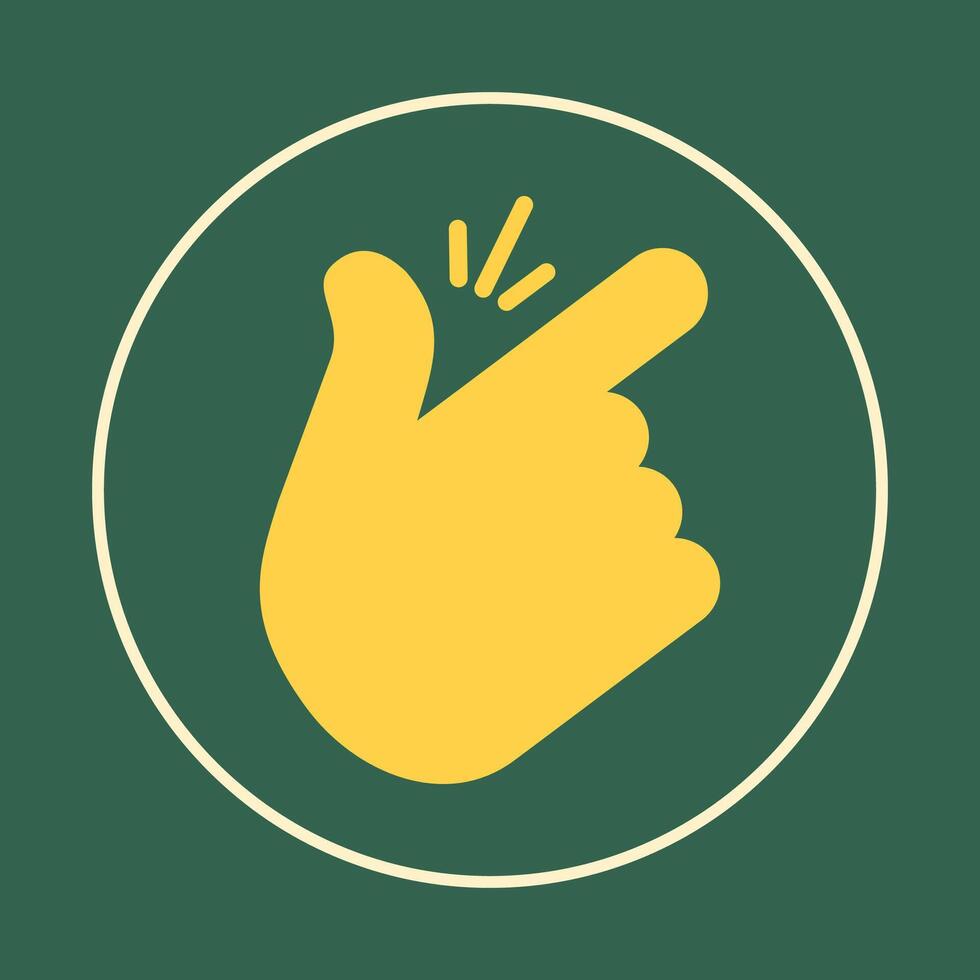 Finger snap exciting trendy icon lovely abstract illustration artwork colorful design vector