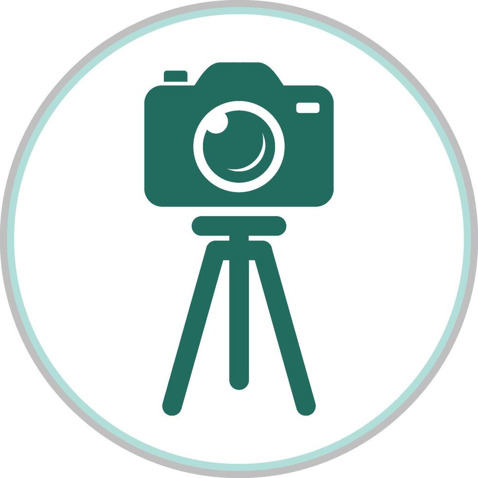 Camera tripod trendy icon classic abstract beautiful illustration colorful artwork design vector