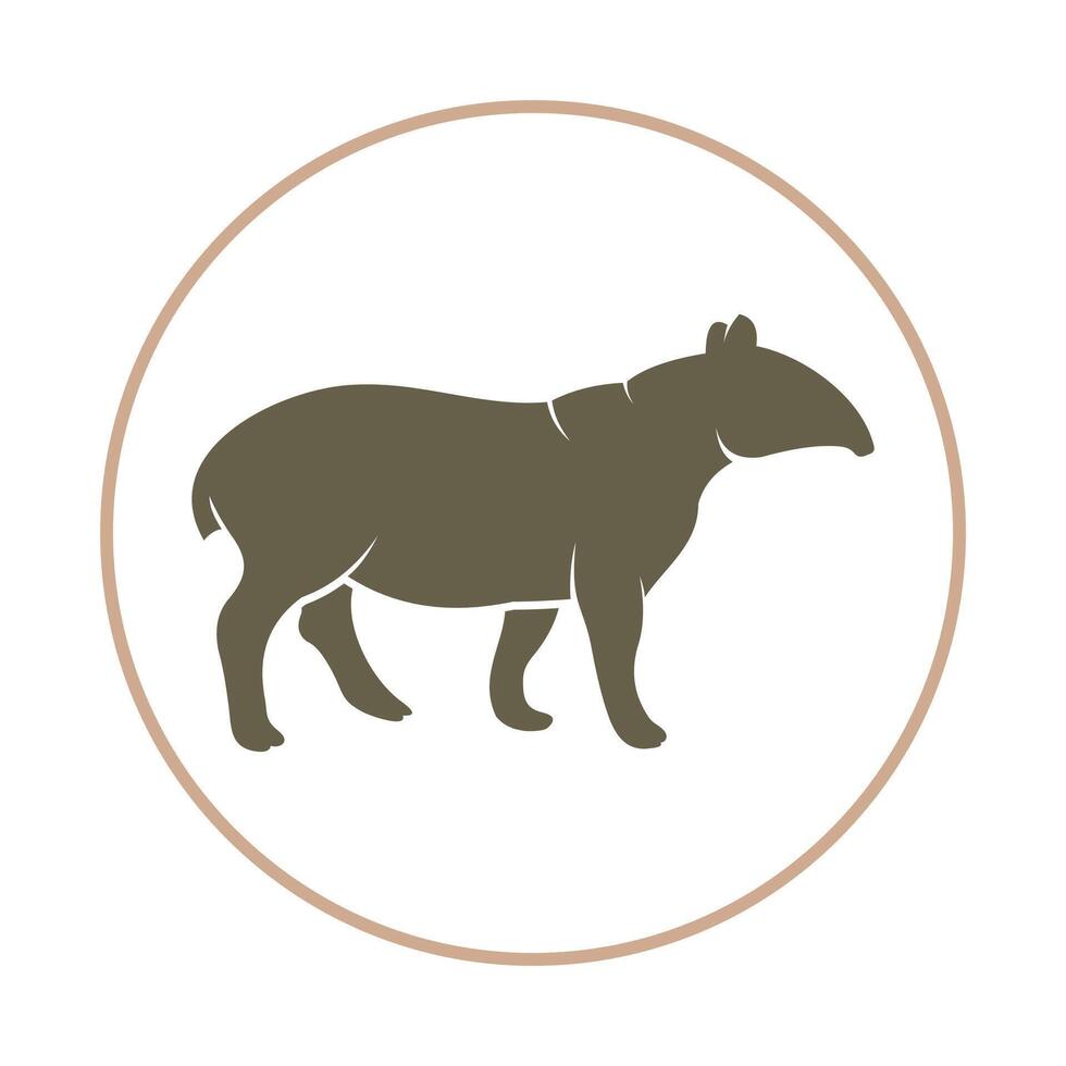 Tapirs surprising trendy icon lovely abstract illustration artwork colorful design vector