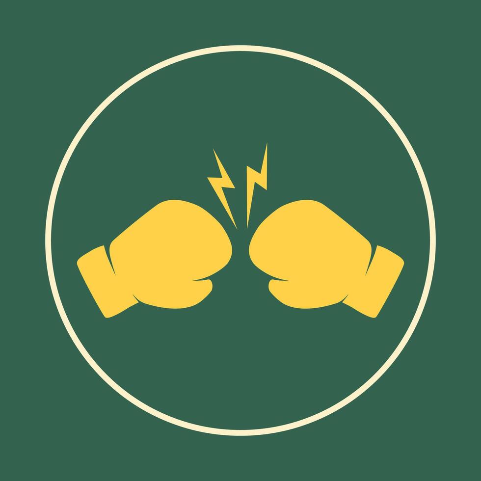 Boxing gloves exciting trendy icon lovely abstract illustration artwork colorful design vector