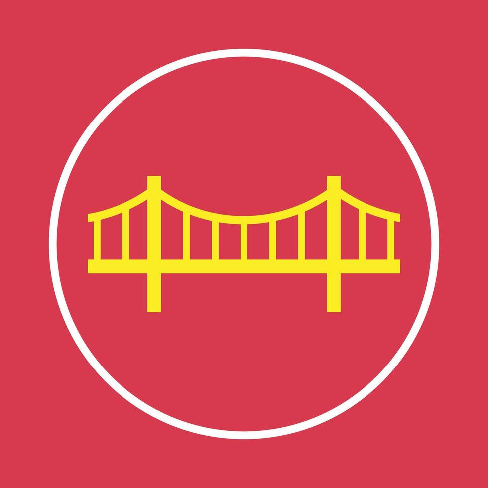 Bridge trendy icon attracting abstract illustration colorful artwork design vector