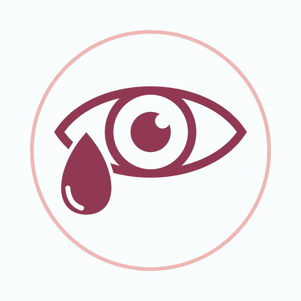 Eye drop sublime trendy icon beautiful abstract illustration artwork colorful design vector