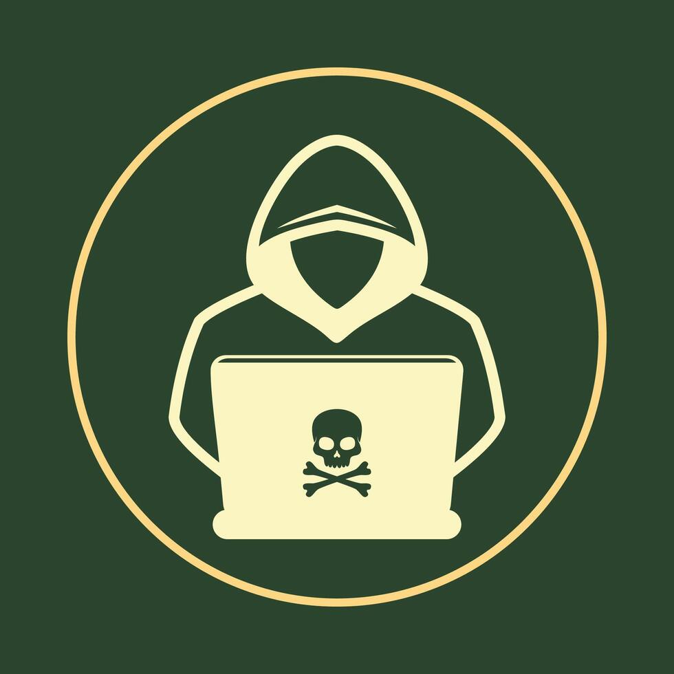 Hacker notable trendy icon beautiful abstract illustration artwork colorful design vector